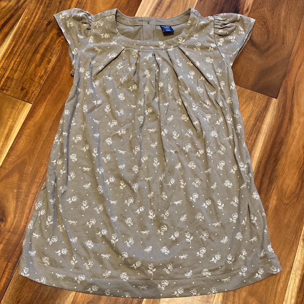 Girl’s Size 2 Vintage Vibe GAP Dress Covered in Tiny Flowers & Butterflies -EUC